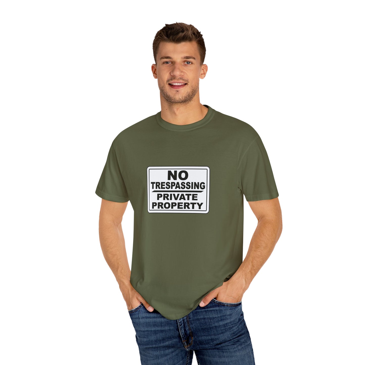 Unisex Garment-Dyed T-Shirt with Bold 'No Trespassing' Design | Casual Wear, Gift for Outdoors Lovers, Funny Shirt, Statement Tee, [...]