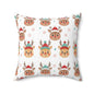 Festive Reindeer Pillow, Cozy Home Decor, Holiday Cushion, Christmas Gift, Fun Winter Accent