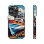 Colorful Fishing Boat Phone Case | Nautical Gift, Marine Design, Coastal Aesthetic, Summer Vibes, Sea Lover's Accessory