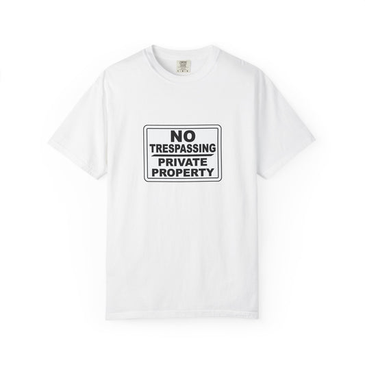 Unisex Garment-Dyed T-Shirt with Bold 'No Trespassing' Design | Casual Wear, Gift for Outdoors Lovers, Funny Shirt, Statement Tee, [...]