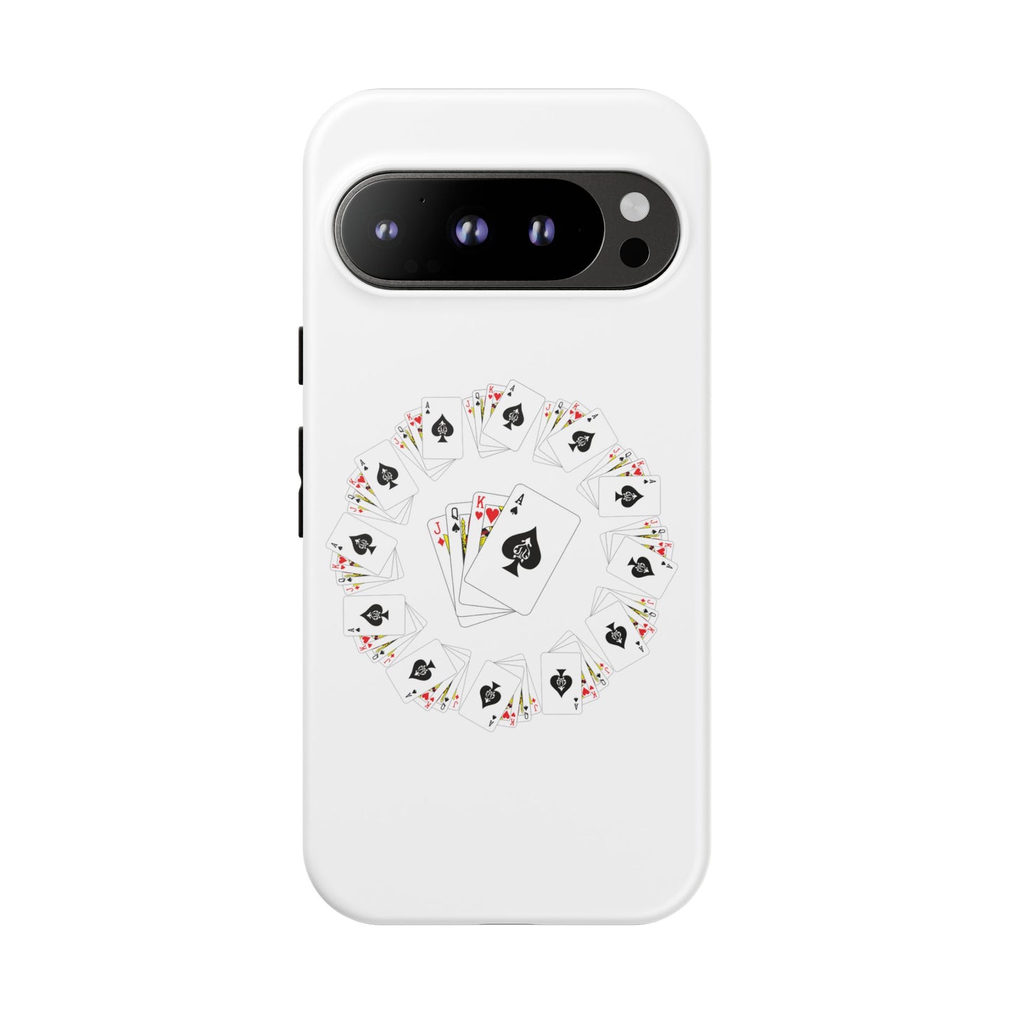 Tough Cases Phone Case, Floral Playing Cards Design, Cute Gift for Gamers, Unique Accessories for Friends, Fun Party Favor