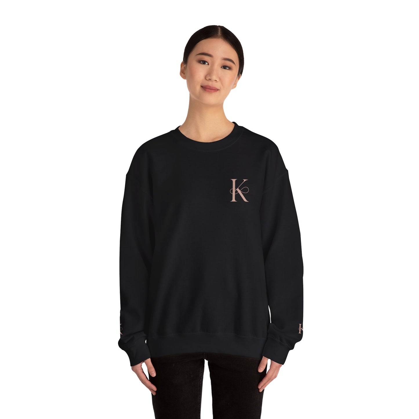 Minimalist Unisex Crewneck Sweatshirt with Initial Charm, Comfortable Lounge Wear, Gift for Him or Her, Casual Style, Everyday Essential