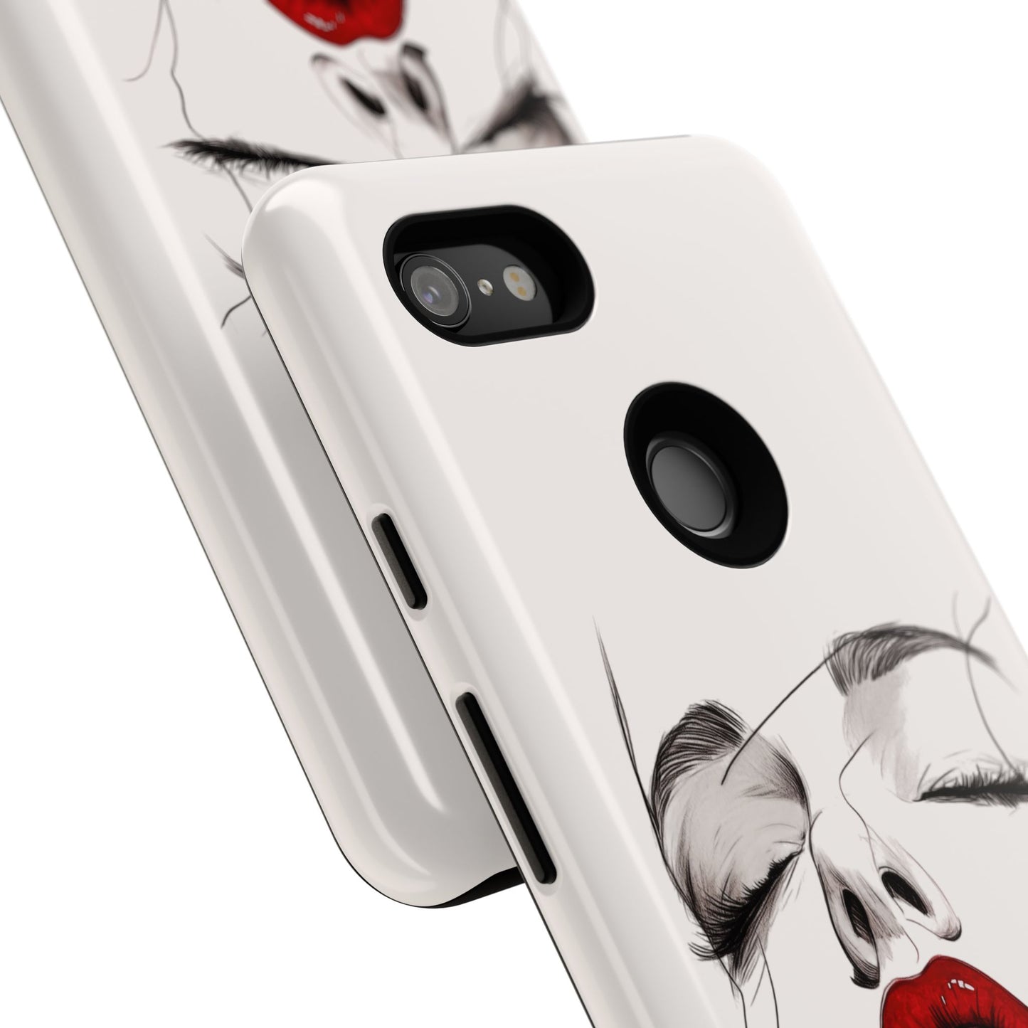 Stylish Phone Case with Artistic Lip Design, Femme Tech Accessory, Trendy Device Cover, Gift for Her, Unique Phone Accessories