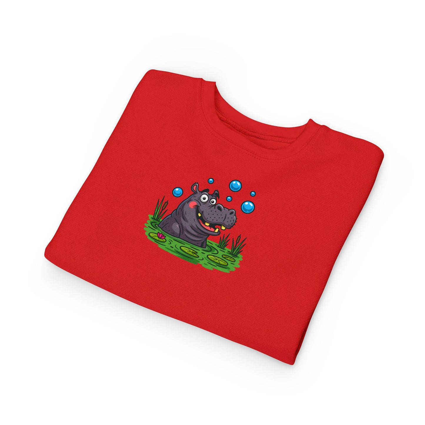 Toddler Hippo Sweatshirt, Cute Animal Apparel, Kids' Gift Idea, Birthday Present, Playful Toddler Clothes, Animal Lover Sweatshirt