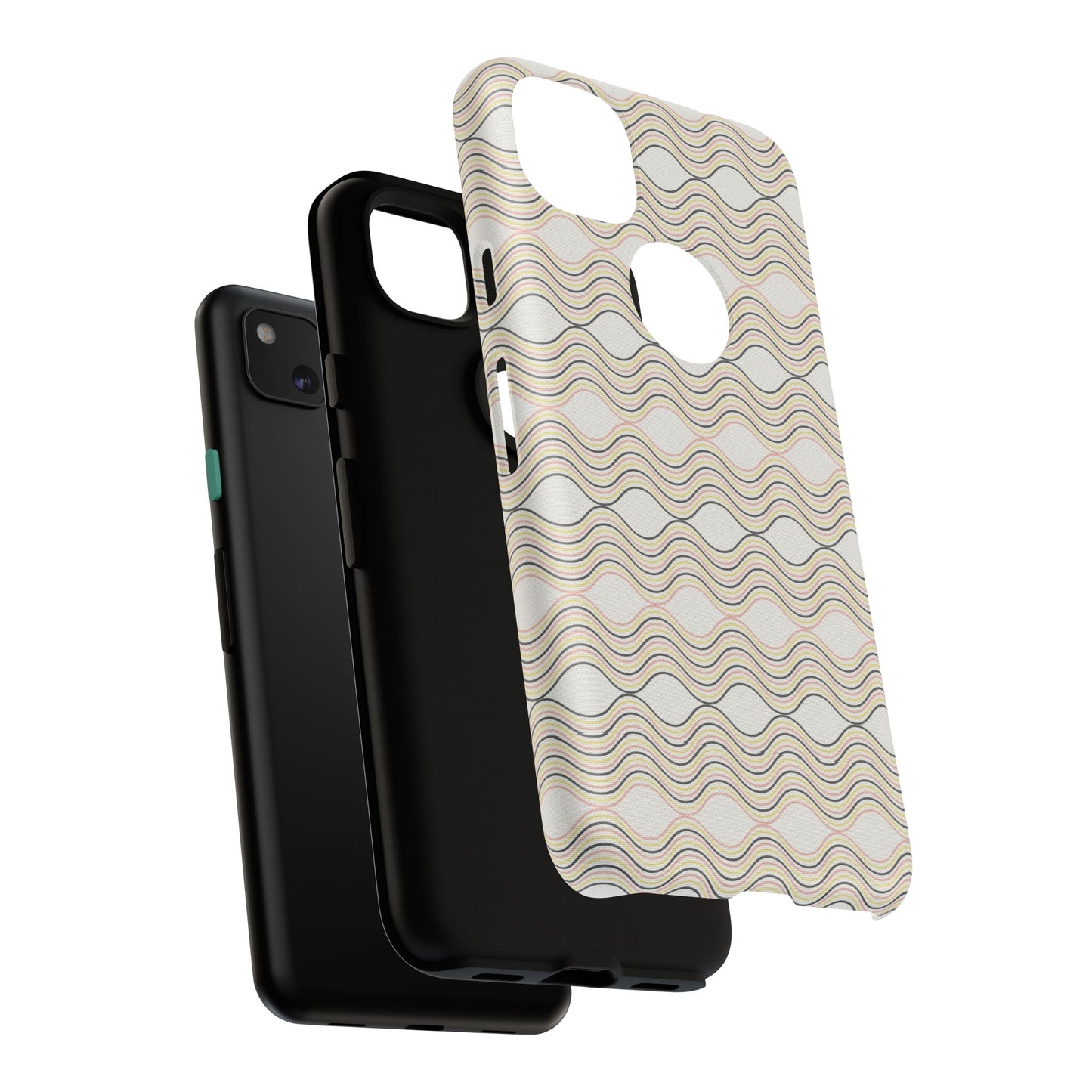 Stylish Phone Case for Tough Protection, Wavy Design, Chic Accessory, Gift for Her, Trendy Tech, Holiday Gift Idea