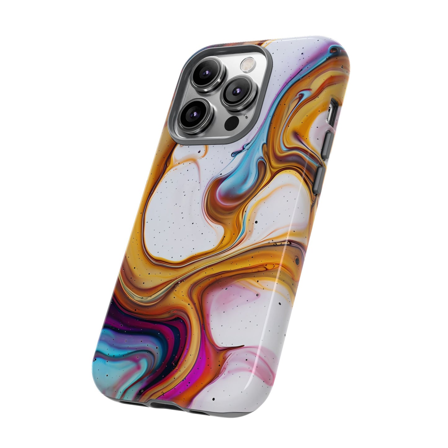 Artistic Phone Case, Tough Cases with Colorful Marble Design