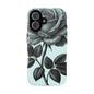 Elegant Floral Phone Case, Tough Cases for iPhones, Black Rose Design, Gift for Her, Stylish Phone Cover, Birthday Gifts