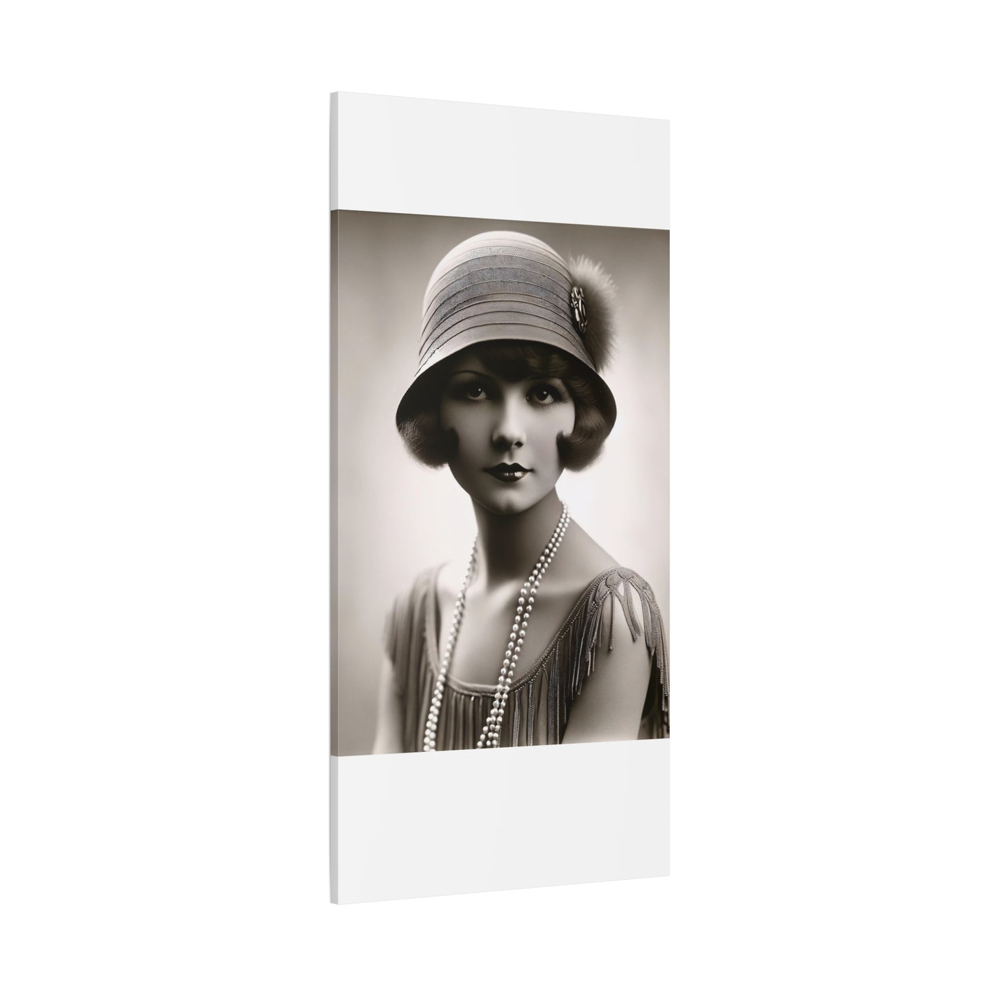 Vintage 1920s Flapper Portrait Canvas