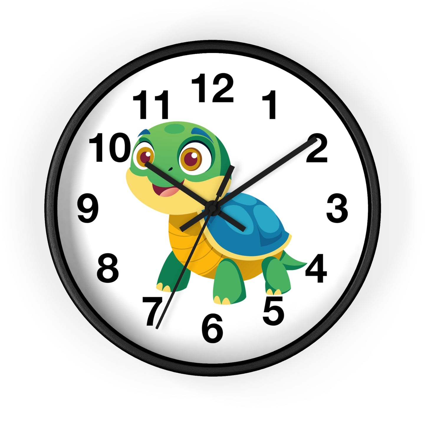 Cute Turtle Wall Clock, Kids Room Decor, Animal Clock, Playful Timepiece,