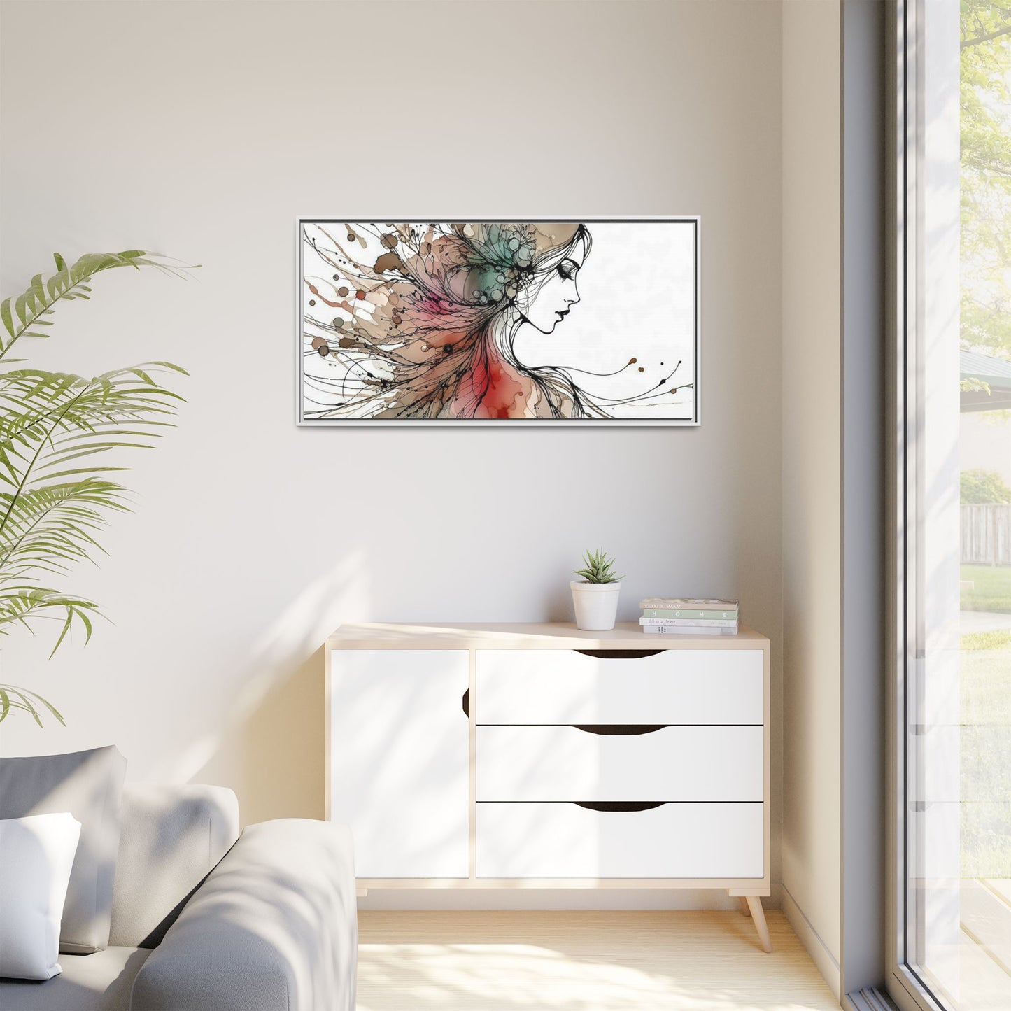 Matte Canvas, Framed (Multi-color) - Girl Whispers