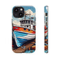 Colorful Fishing Boat Phone Case | Nautical Gift, Marine Design, Coastal Aesthetic, Summer Vibes, Sea Lover's Accessory