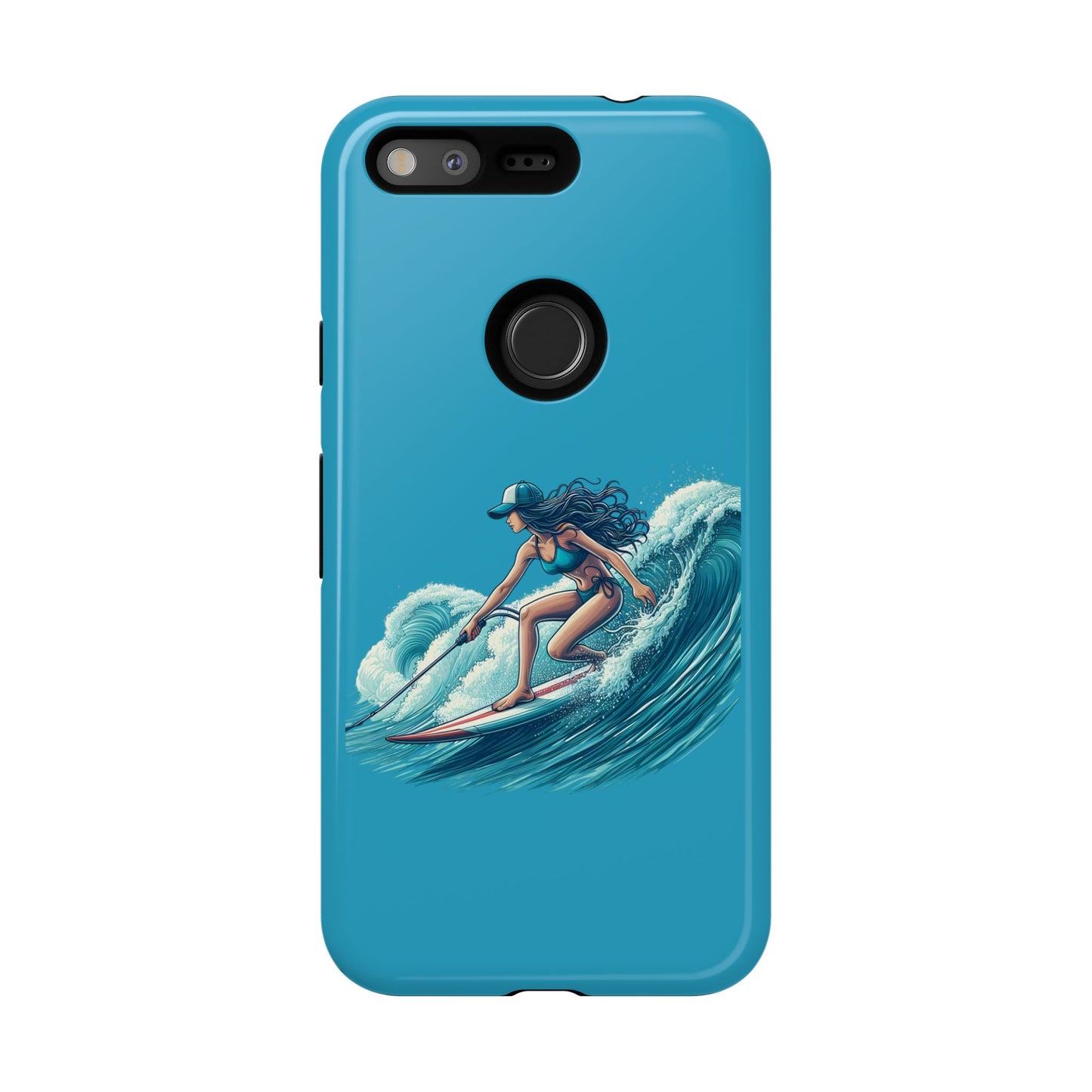 Surfing Phone Case, Coastal Vibes Phone Cover, Tough Cases for Beach Lovers, Ocean Art Phone Accessories, Summer Gift Idea