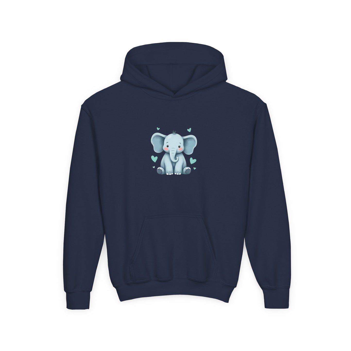Youth Elephant Hoodie for Kids, Cute Animal Hoodie, Cozy Sweatshirt for Boys and Girls, Birthday Gift, Casual Layering
