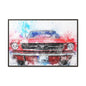 Matte Canvas, Framed Mustang Car