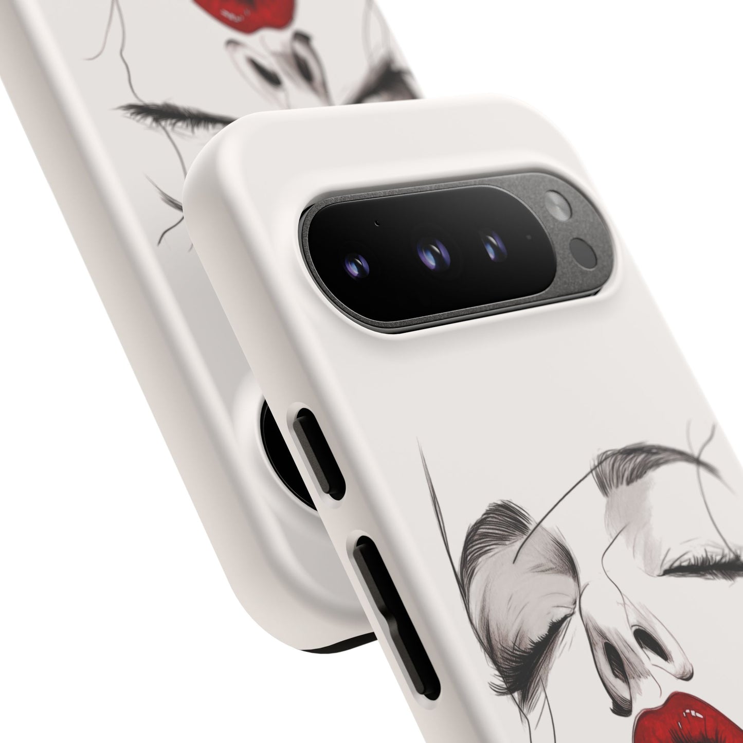 Stylish Phone Case with Artistic Lip Design, Femme Tech Accessory, Trendy Device Cover, Gift for Her, Unique Phone Accessories