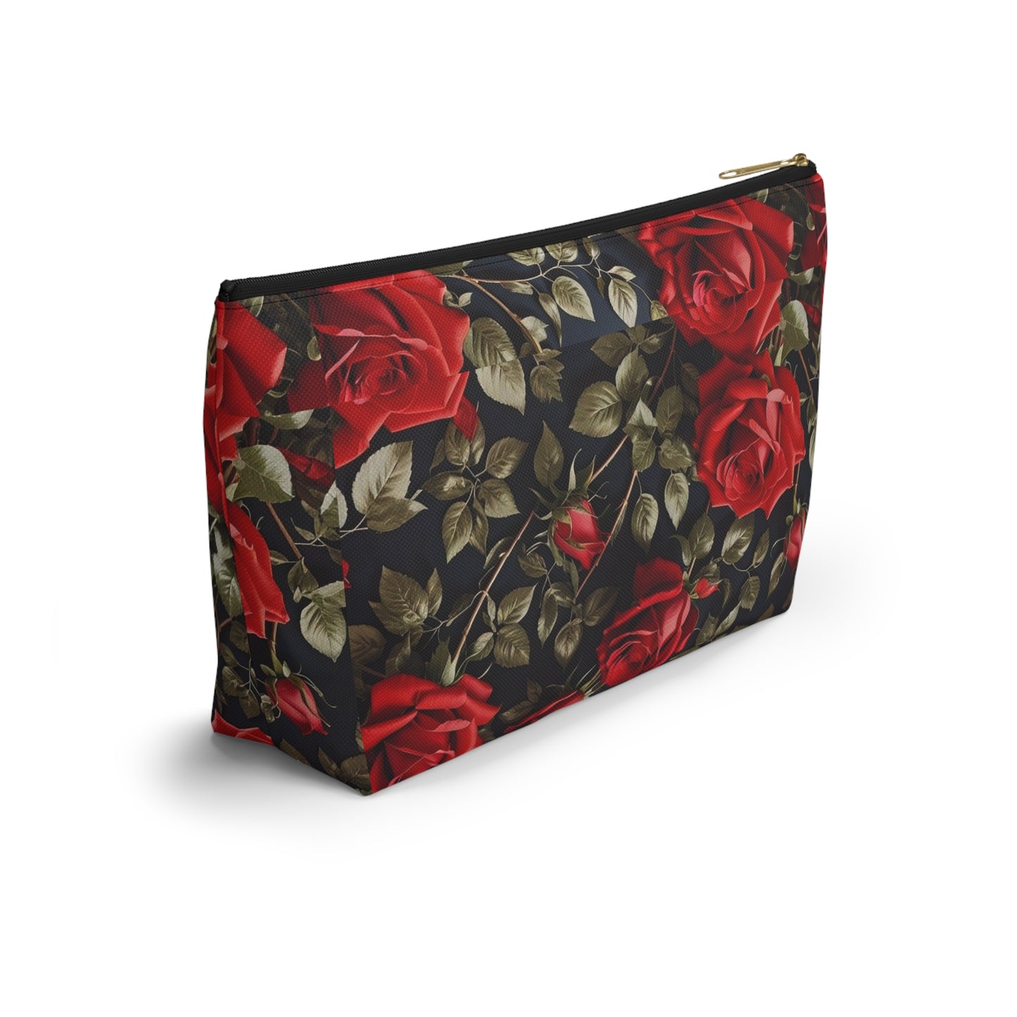 Elegant Floral Accessory Pouch | Makeup Bag, Travel Organizer, Gift for Her, Rose Design, Toiletry Case, Cosmetic Pouch