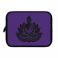 Inspirational Buddha Laptop Sleeve, Zen Tech Case, Yoga Gift, Student Supplies, Meditation Decor, Purple Lotus Design