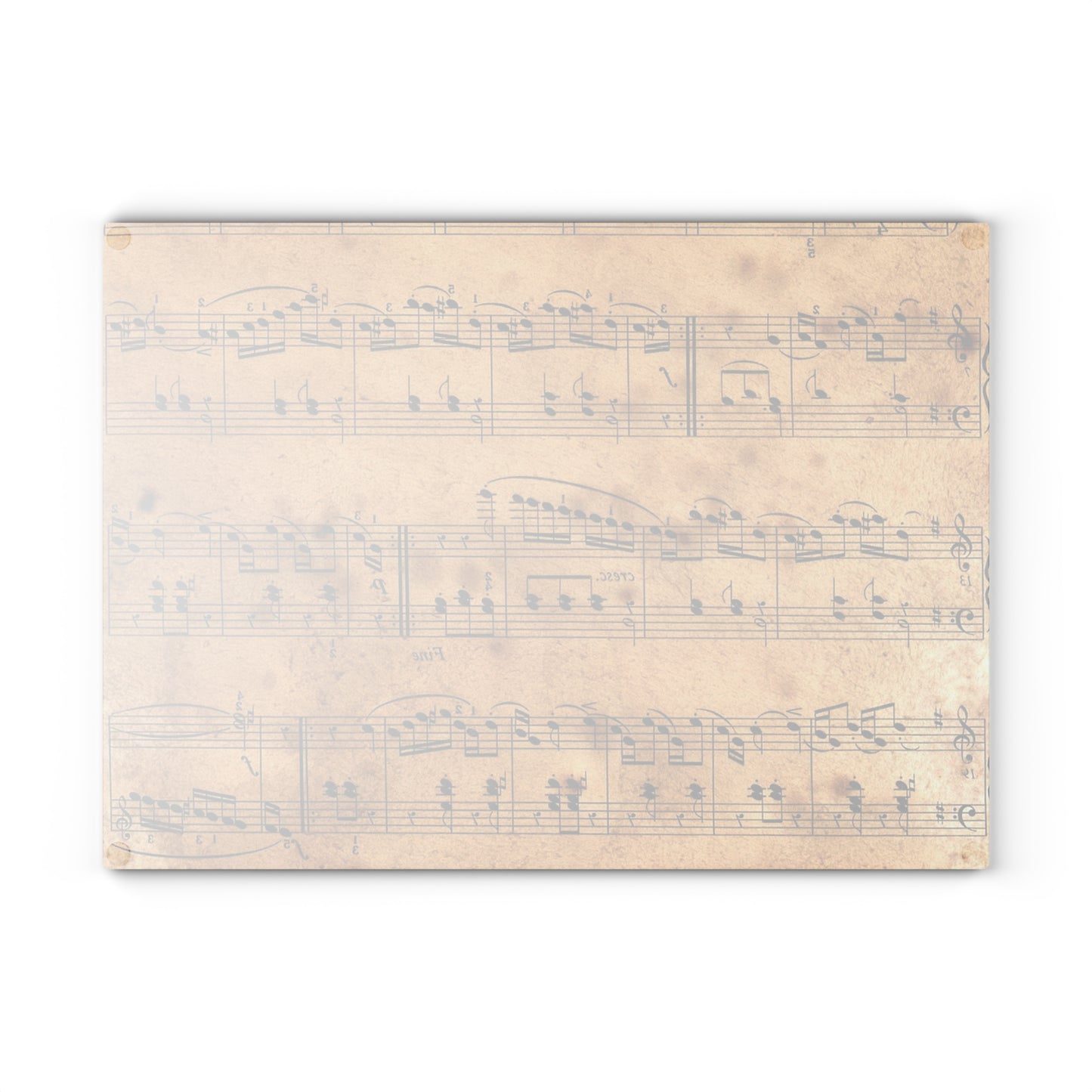 Musical Note Glass Cutting Board - Perfect for Gifts, Home Decor, Baking, Kitchen Art, Music Lovers