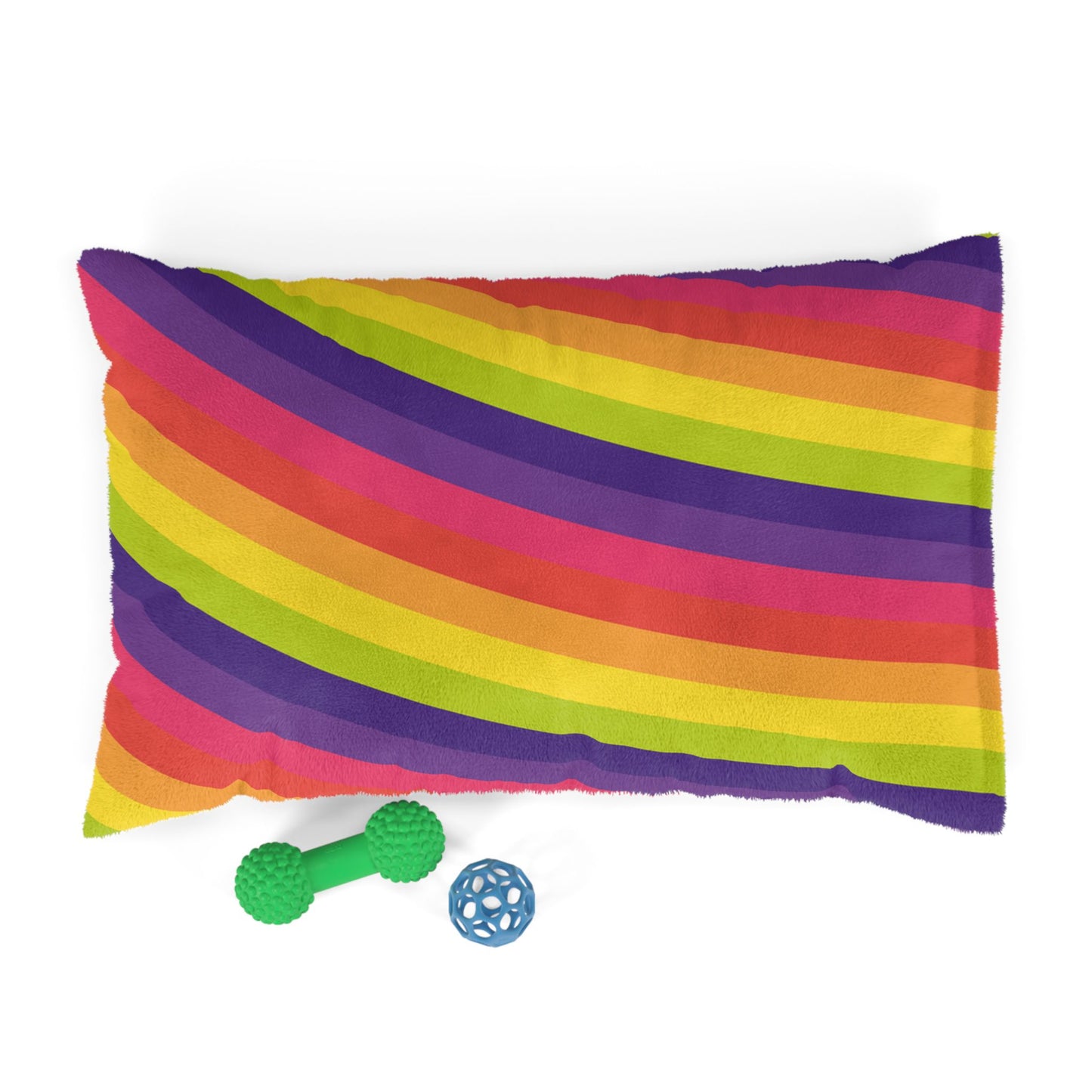 Cozy Rainbow Pet Bed, Cute Dog Bed, Colorful Cat Cushion, Soft Plush Pet Lounge, Unique Pet Gift for Holidays