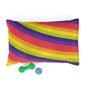 Cozy Rainbow Pet Bed, Cute Dog Bed, Colorful Cat Cushion, Soft Plush Pet Lounge, Unique Pet Gift for Holidays