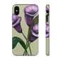 Floral Phone Case - Tough Cases, Purple Flower Design, Cell Phone Accessories, Gift for Her, Nature Lover Essentials