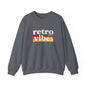 Retro Vibes Crewneck Sweatshirt, Unisex Vintage Style, Cozy Fall Fashion, Gift for Music Lovers, Chill Weekend Wear