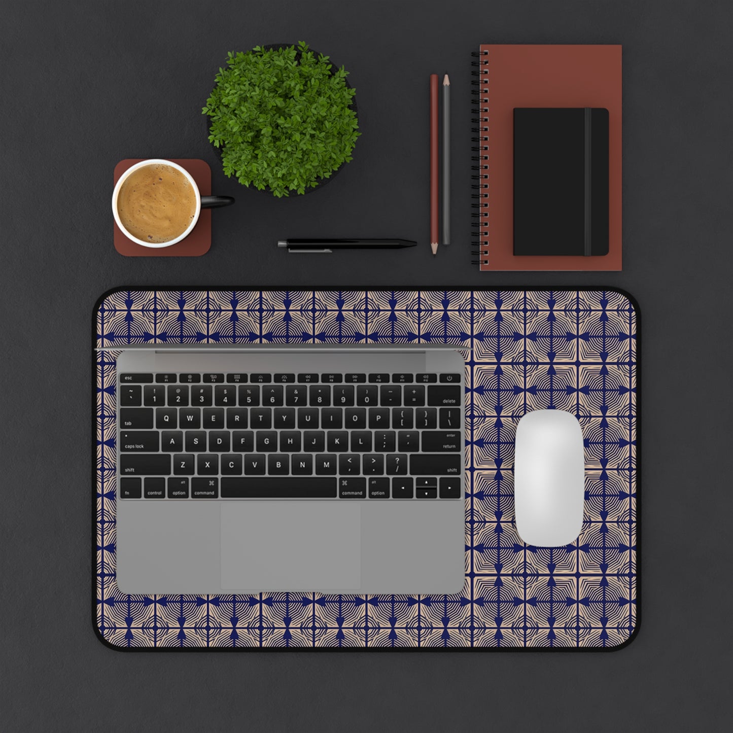 Elegant Geometric Desk Mat for Stylish Workspaces