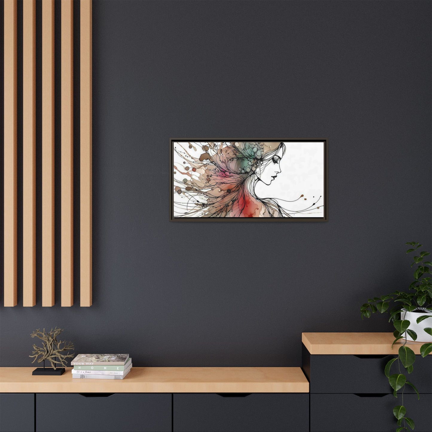 Matte Canvas, Framed (Multi-color) - Girl Whispers