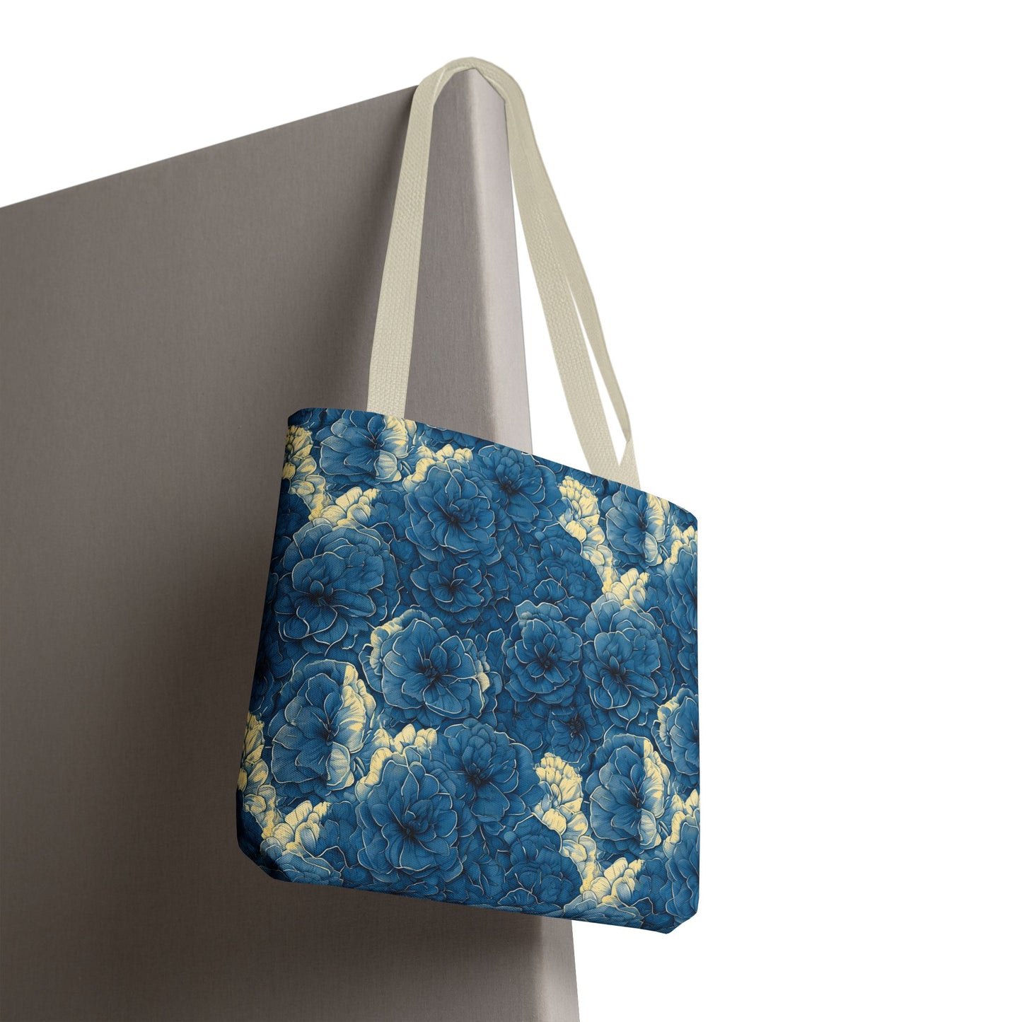 Floral Blue Peony Tote