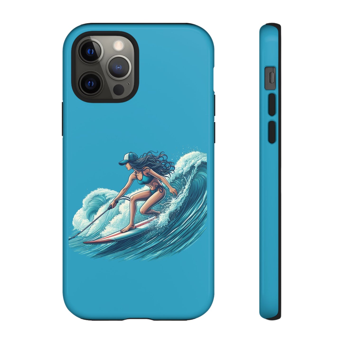 Surfing Phone Case, Coastal Vibes Phone Cover, Tough Cases for Beach Lovers, Ocean Art Phone Accessories, Summer Gift Idea