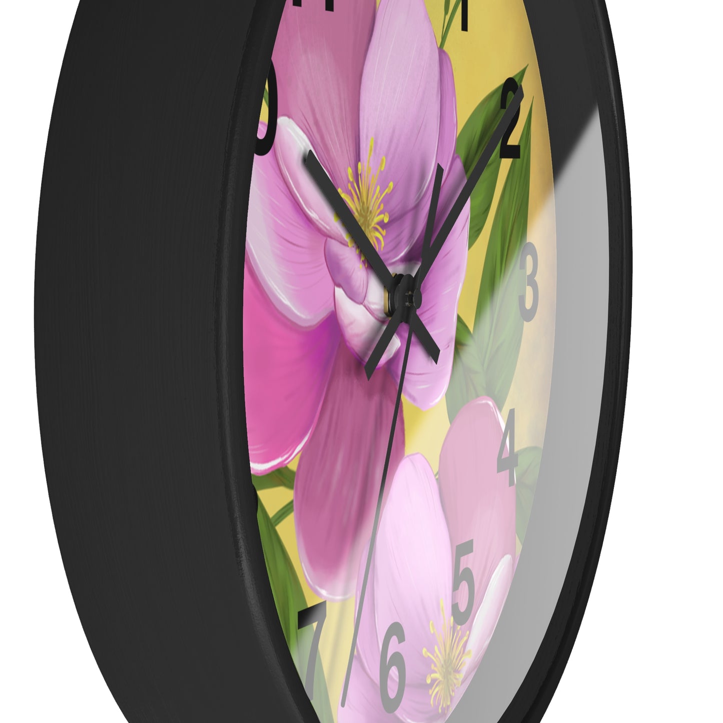Floral Wall Clock, Boho Decor for Home, Functional Art, Gift for Her, Living Room Accent