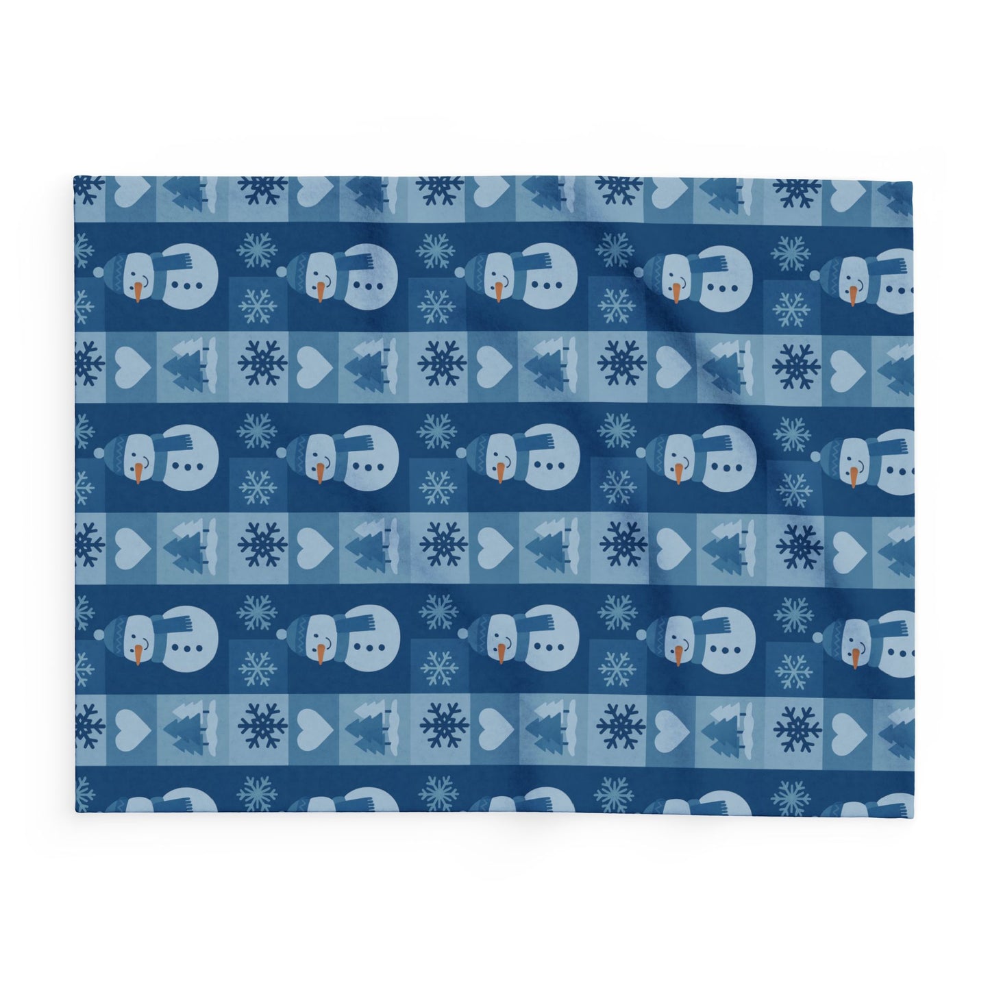 Cozy Snowman Fleece Blanket - Winter Decor, Holiday Gift, Couch Cover, Christmas Throw, Plush Blanket