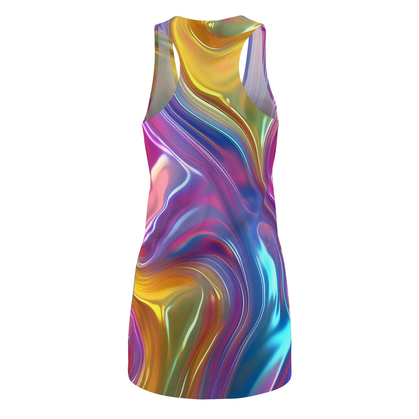 Colorful Swirl Racerback Dress, Summer Fashion, Party Outfit, Beach Wear, Festival Dress, Gift for Her