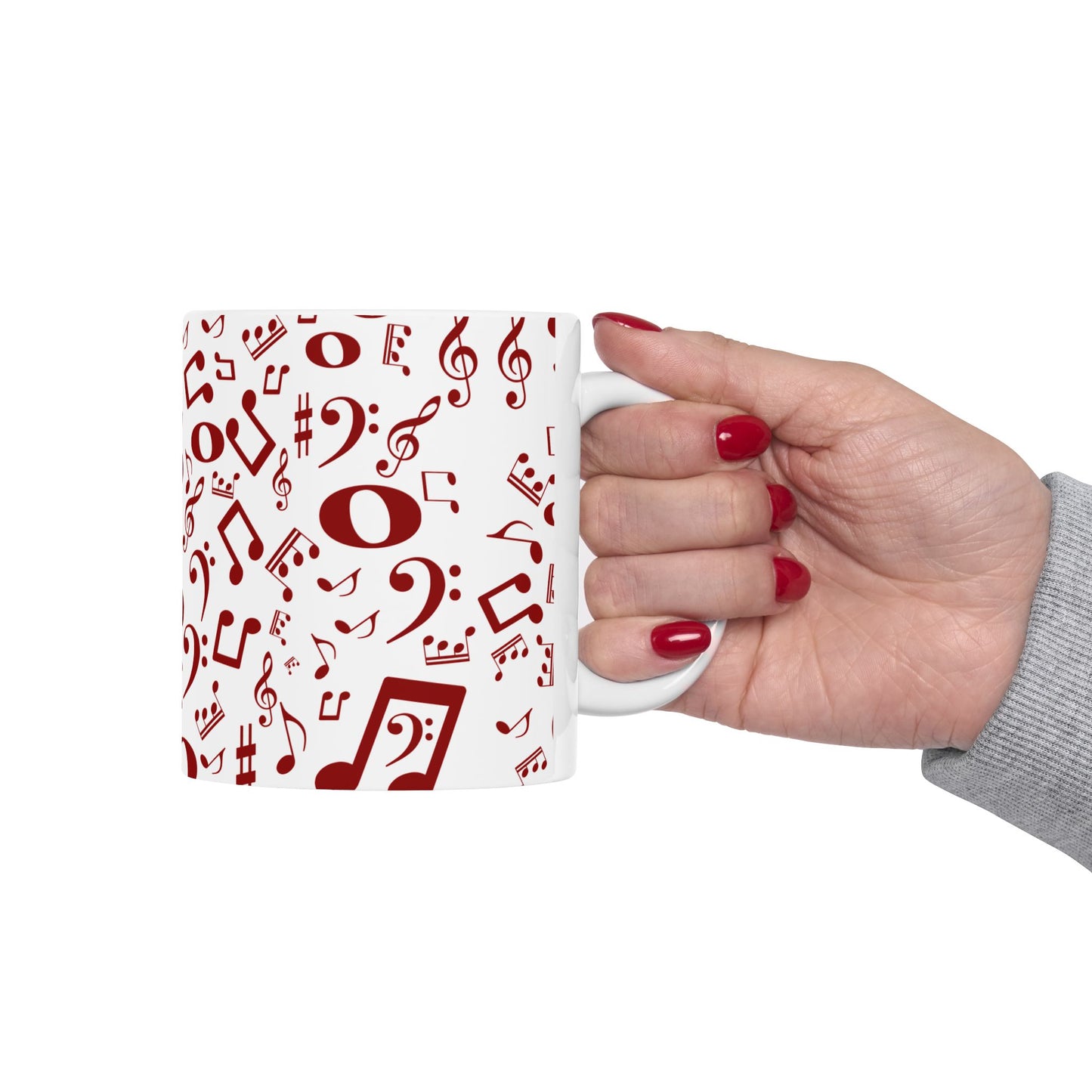 Musical Notes Ceramic Mug - Perfect Gift for Music Lovers, Tea & Coffee Mug, 11oz & 15oz Sizes, Unique Gift for Musicians, Home Decor