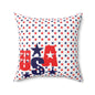 Patriotic USA Star Square Pillow, Throw Cushion, Home Decor, Independence Day Gift, Americana Style, USA Flag Decor
