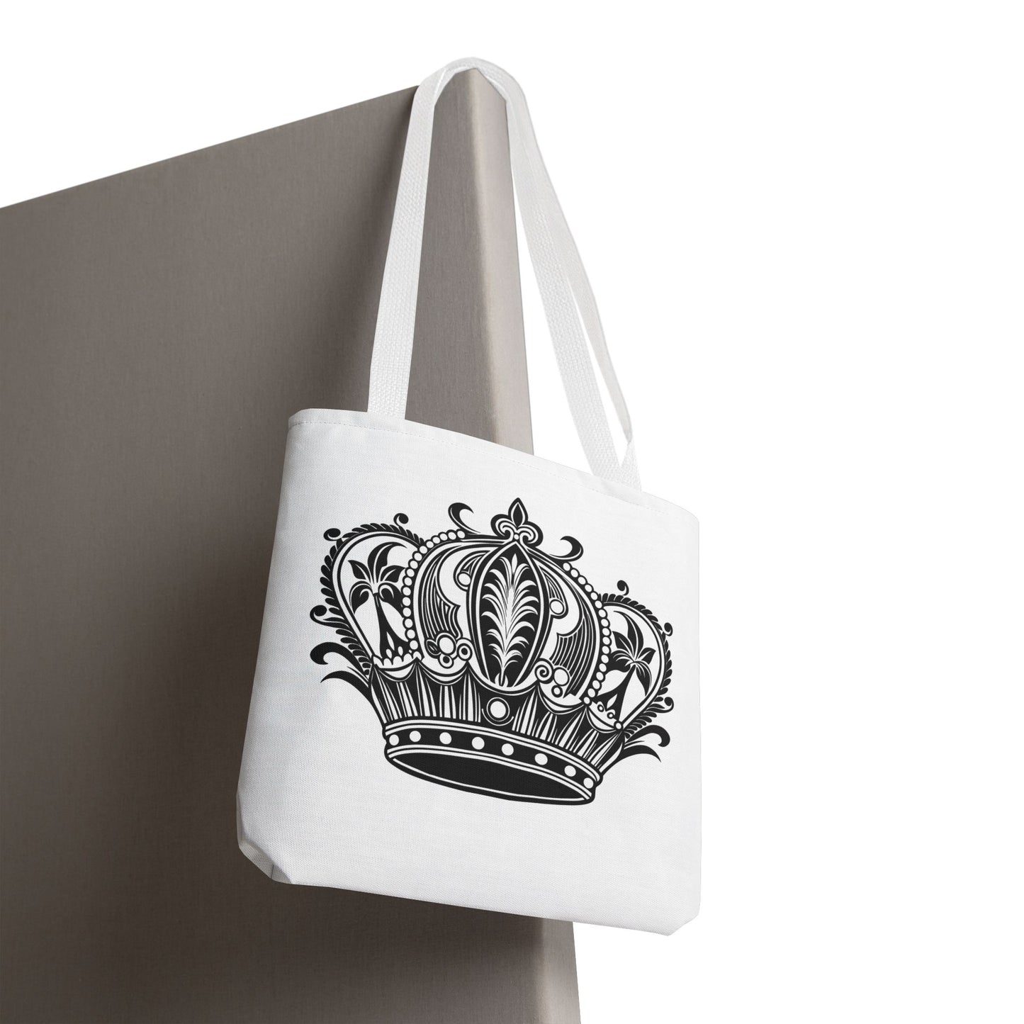 Crown Design Tote Bag, Royal Style Shopping Tote, Chic Grocery Bag, Gift for Her, Fashionable Accessories