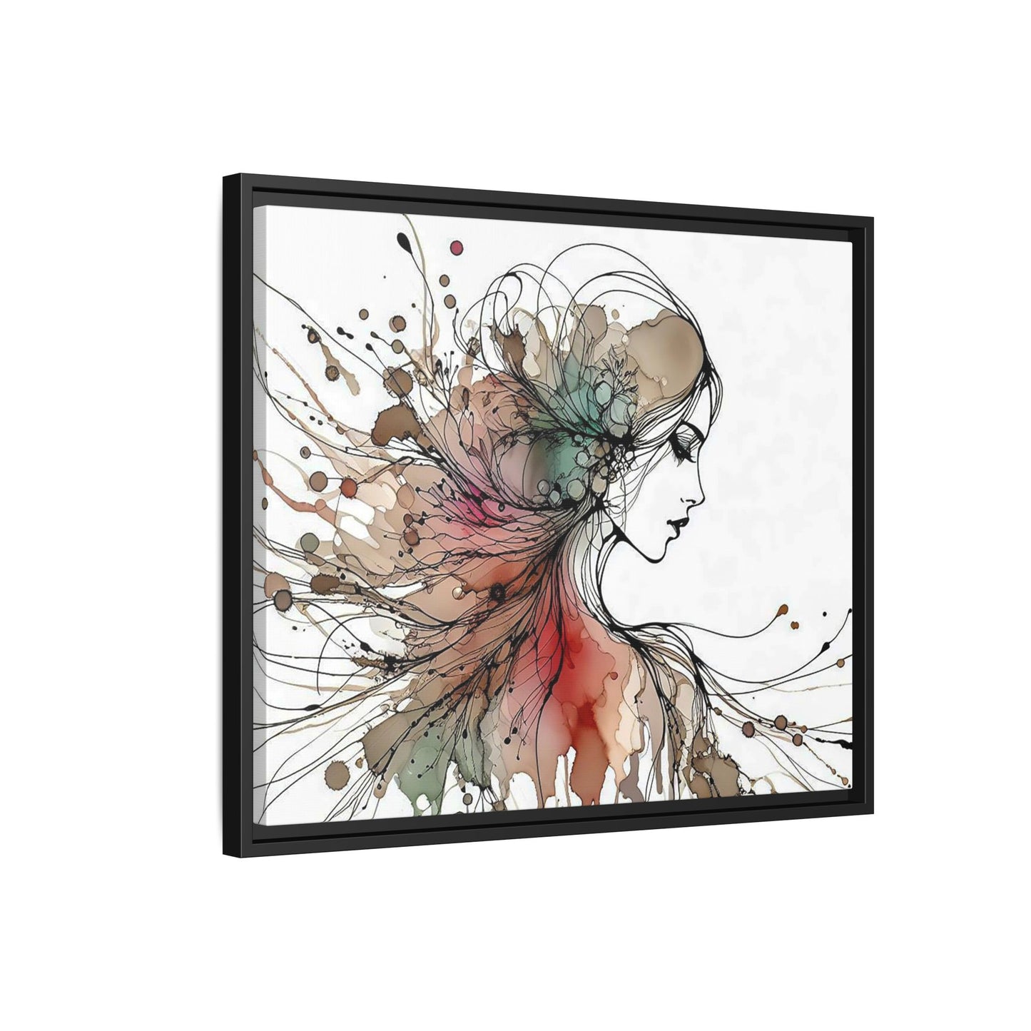 Matte Canvas, Framed (Multi-color) - Girl Whispers