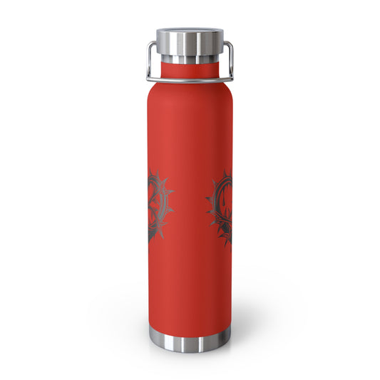 Stylish Insulated Water Bottle, Travel Flask, Gift for Him/Her, Fitness Bottle, Eco-Friendly Drinkware, 22oz Copper Design