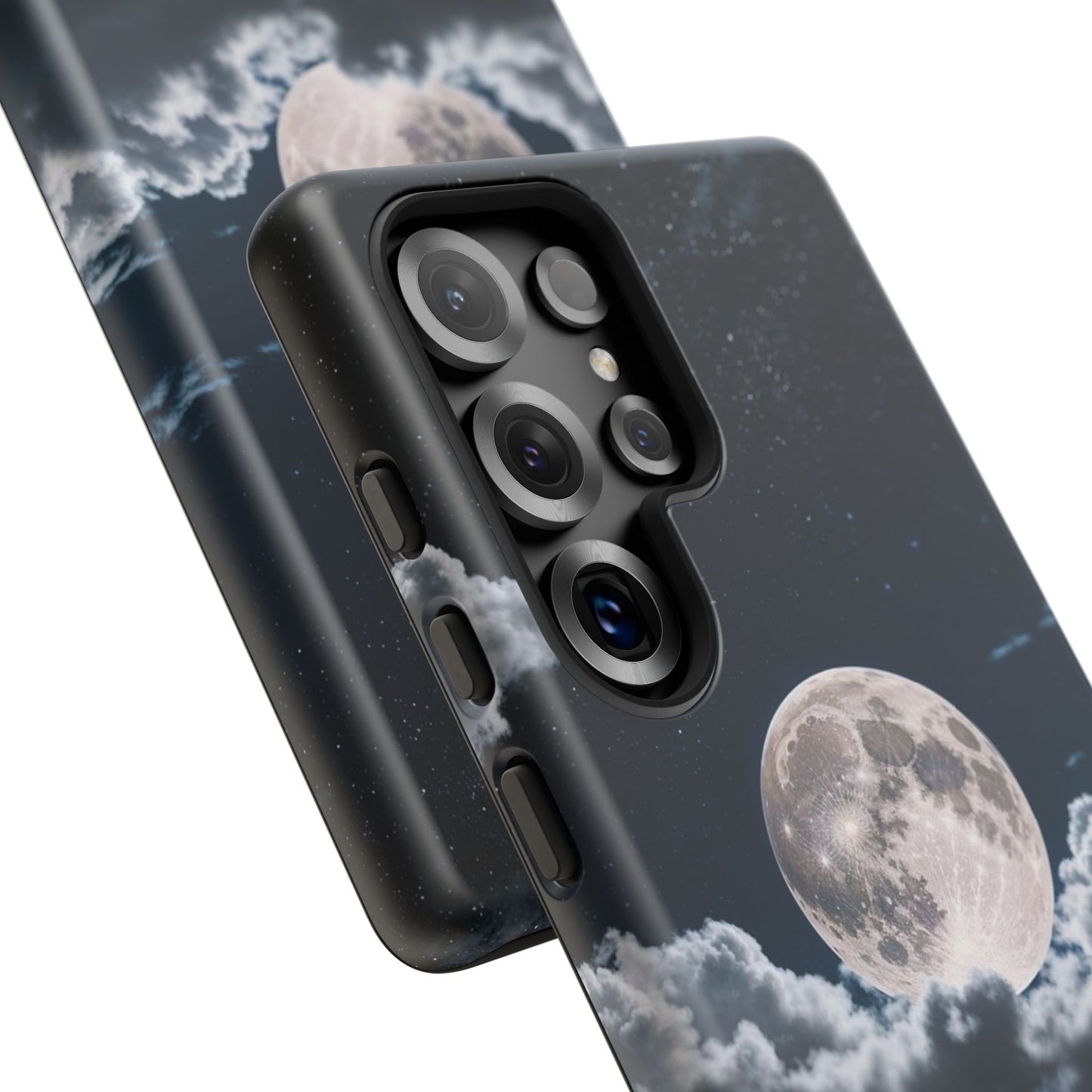 Moonlit Reflection Phone Case — Night Sky Moon & Clouds Tough Case