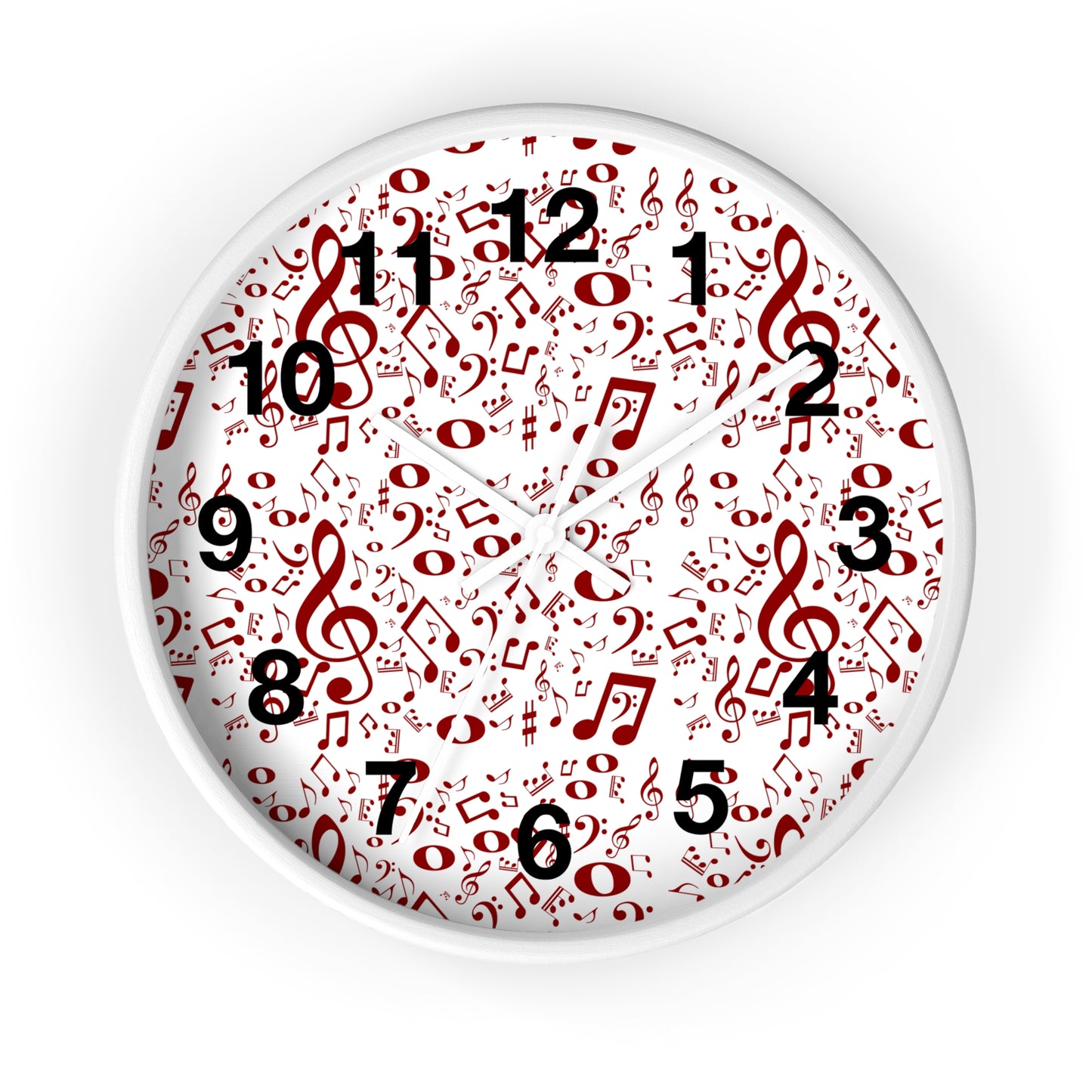 Musical Notes Wall Clock, Unique Gift for Musicians, Home Decor