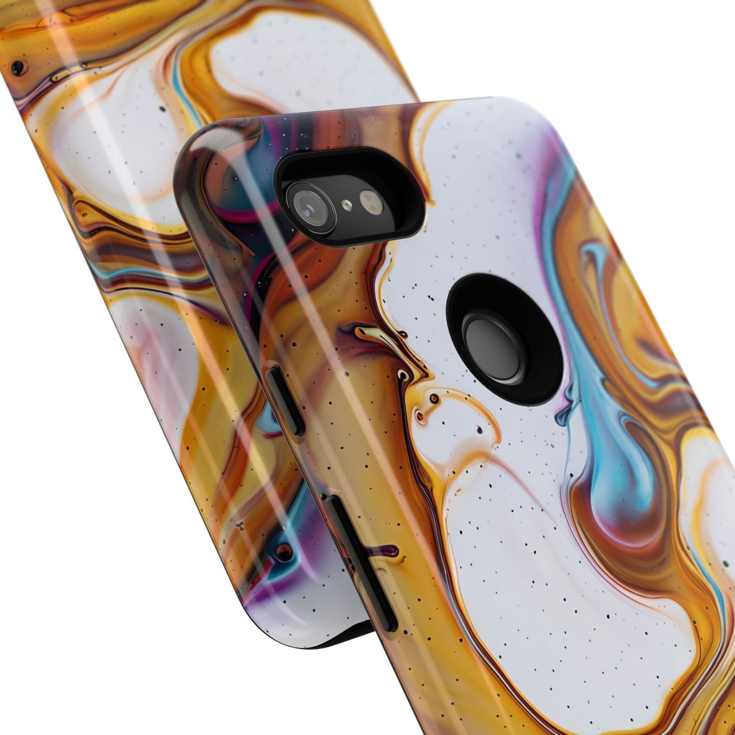 Artistic Phone Case, Tough Cases with Colorful Marble Design