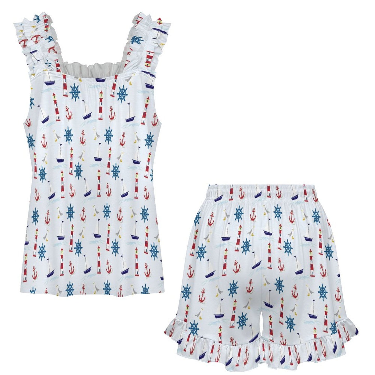 Ruffled Pajama Set
