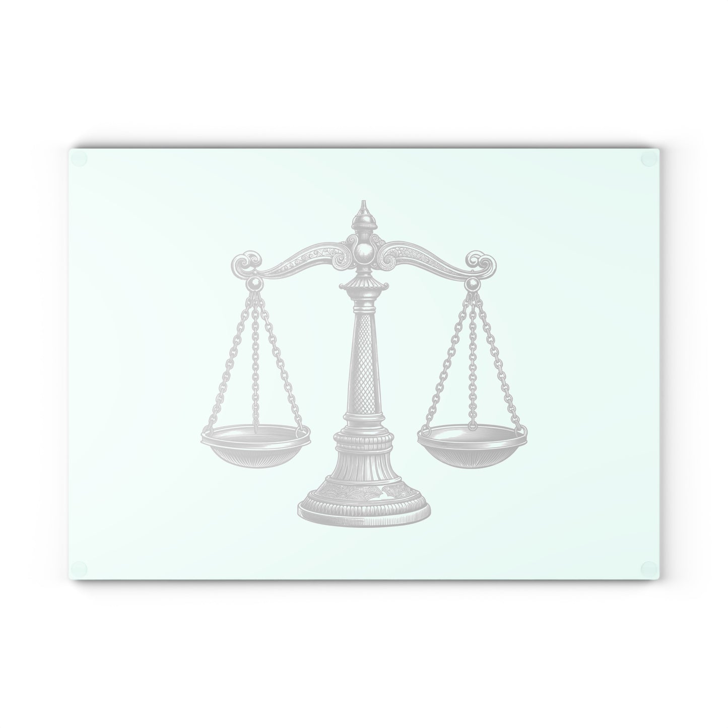 Elegant Justice Scale Glass Cutting Board, Gift for Lawyers, Kitchen Decor, Unique Wedding Gift, Housewarming Gift, Legal Theme