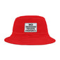 Bold Red Bucket Hat - 'No Trespassing' Design, Summer Accessory, Fun Gift for Outdoor Lovers, Trendy Streetwear, Vacation Must-Have