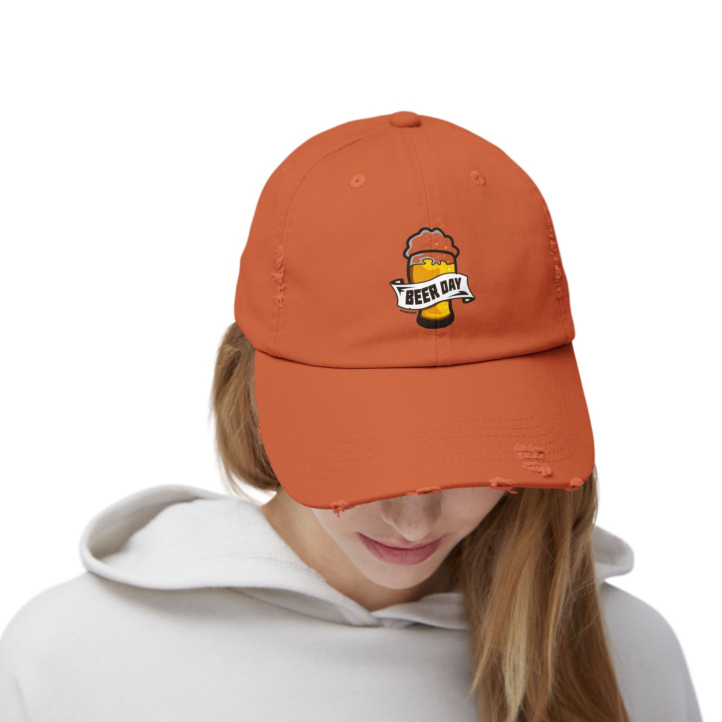 Beer Day Unisex Distressed Cap, Relaxed Fit Hat, Gift for Beer Lovers, Casual Fashion, Fun Party Accessory, Craft Beer Celebration