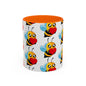 Cute Bee Love Accent Coffee Mug,  Cute Floral Mug, Cheerful Bee Design