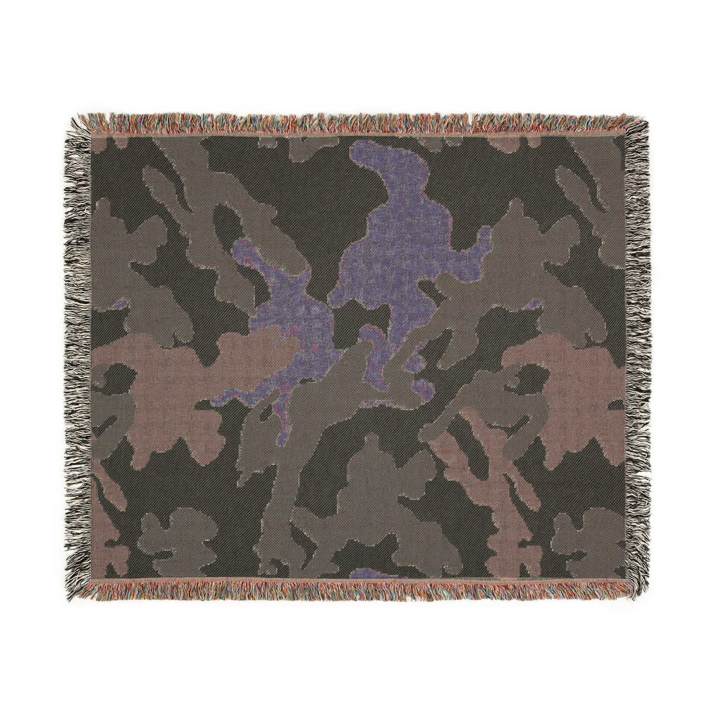 Camouflage Woven Blanket | Cozy Camo Throw for Outdoor Lovers, Camping Decor, Gift for Him, Home Blanket, Picnic Blanket