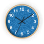 Modern Abstract Wall Clock, Home Decor, Unique Gift, Blue Pattern Clock, Wall Art for Living Room, Office Decor