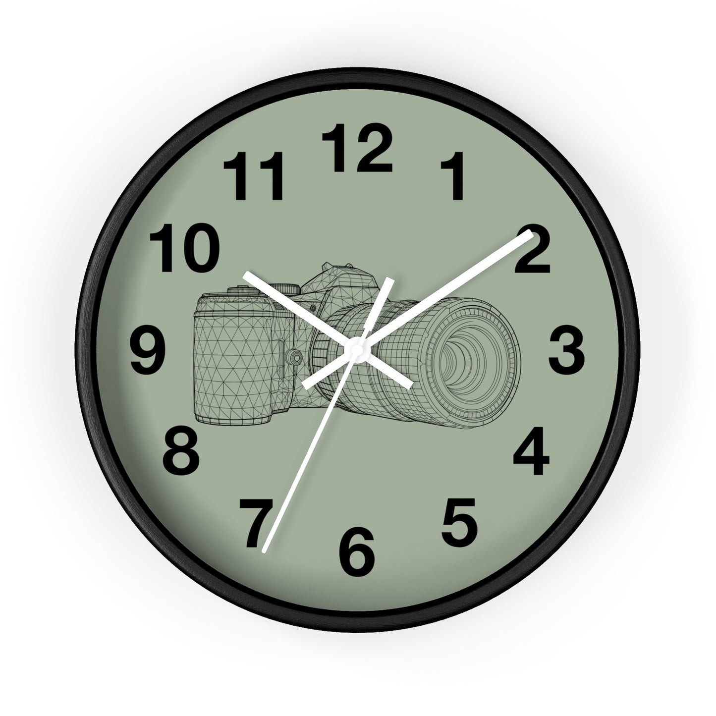 Photography Themed Wall Clock, Unique Gift for Photographers, Blue Clock, Home Decor, Creative Wall Art, Photography Lover