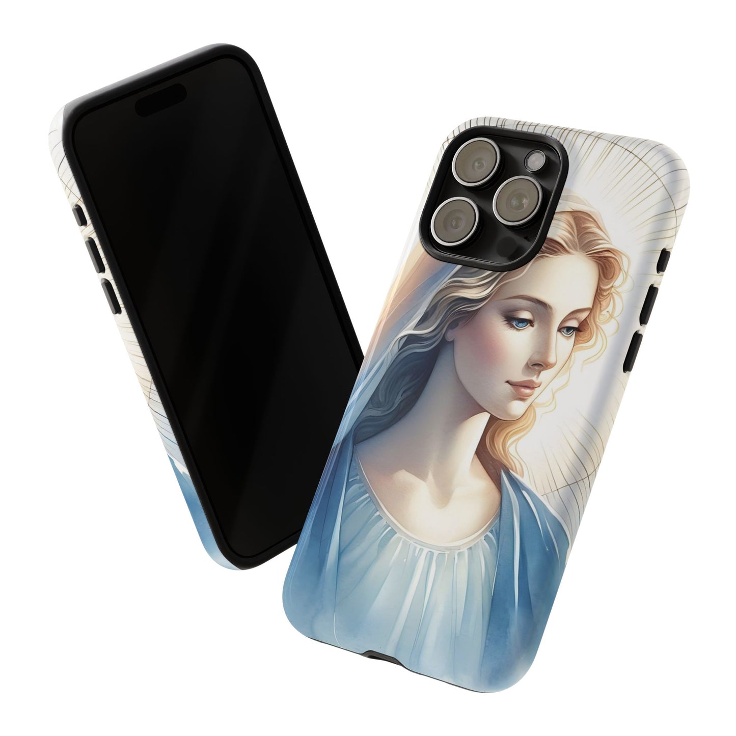 Beautiful Mary Phone Case, Tough Phone Case, Inspirational Tech Accessory, Gift for Her, Religious Phone Cover